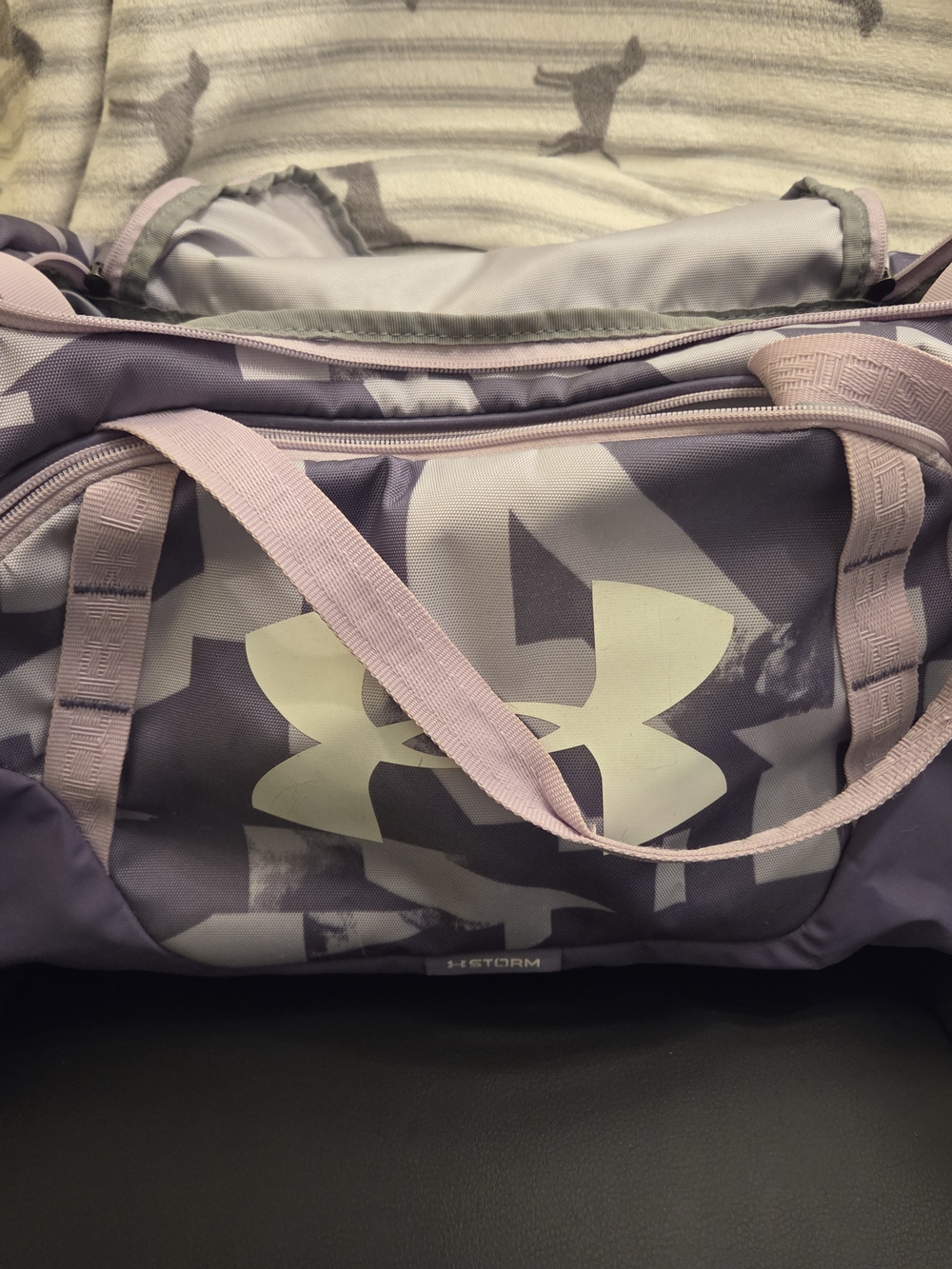 Under Armour Purple Camo Duffel Bag